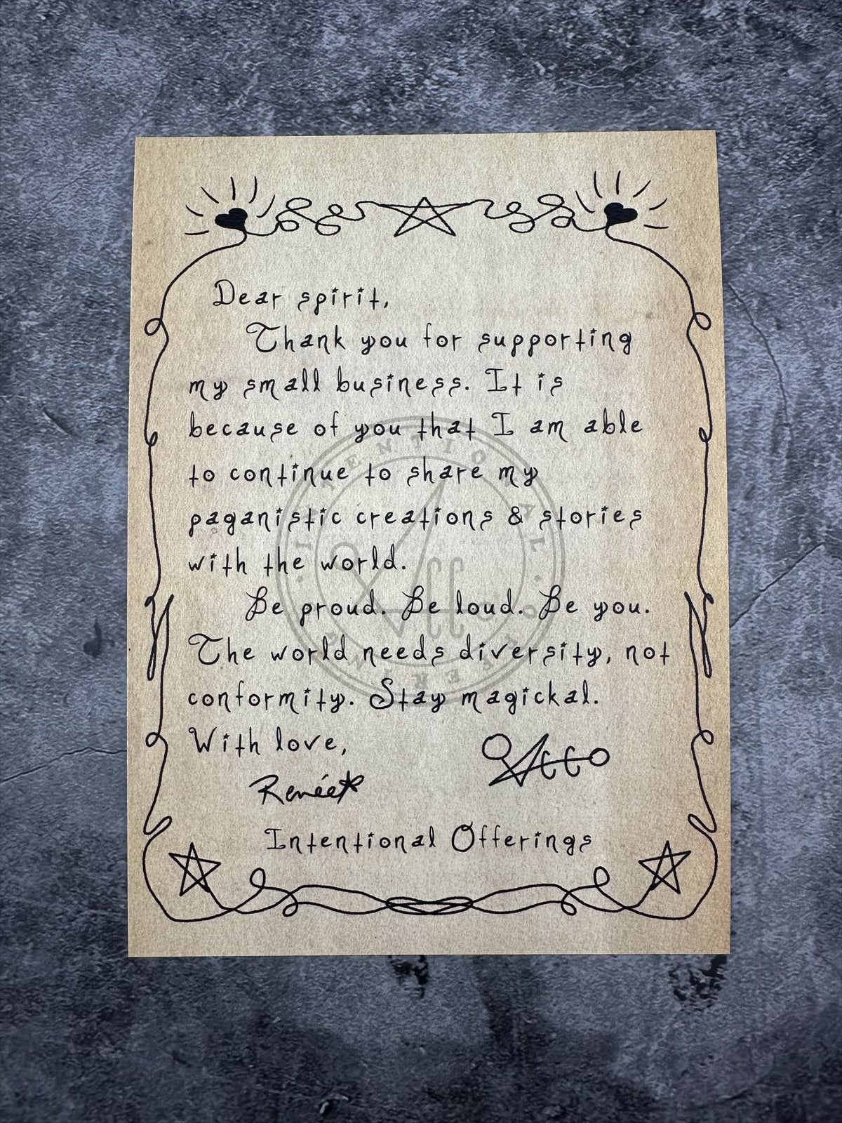 A Lover's Lament, card only