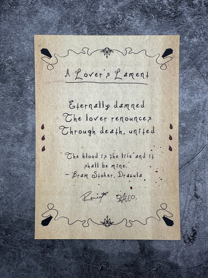 A Lover’s Lament