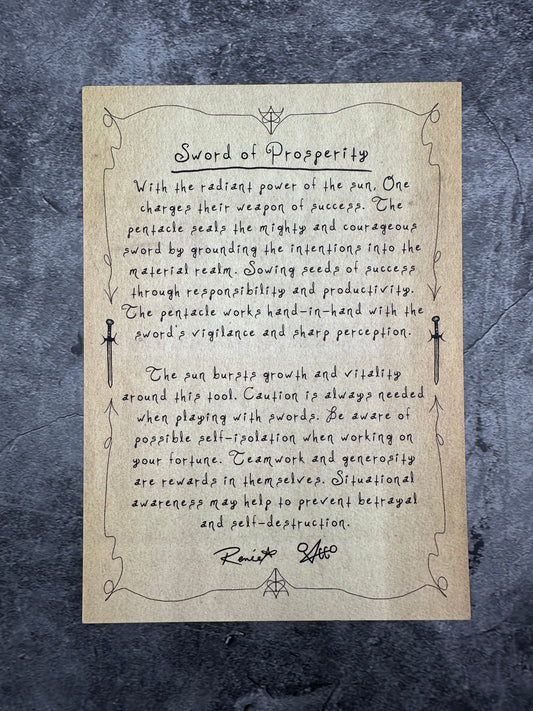 Sword of Prosperity, card only