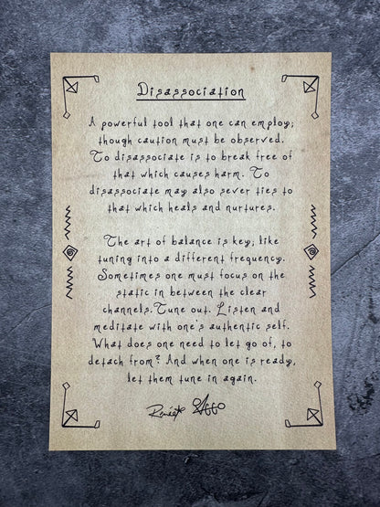 Disassociation
