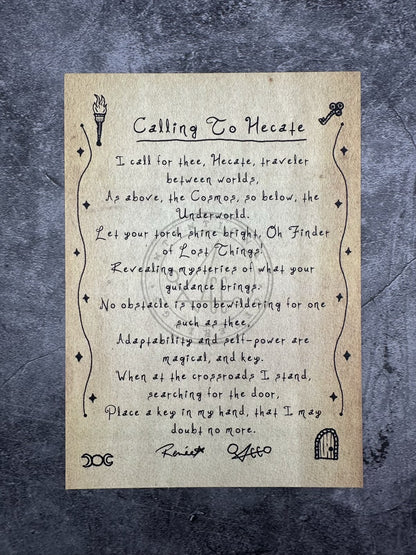 Calling to Hecate, card only